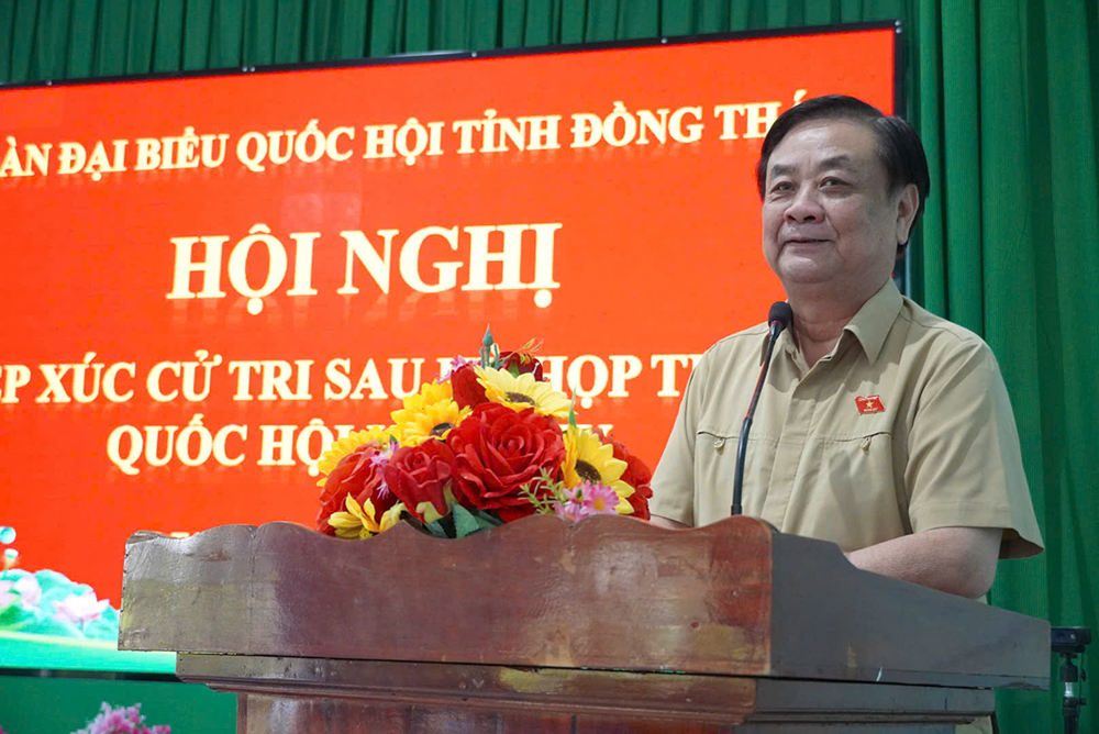 Đại biểu Quốc hội tỉnh Đồng Tháp tiếp xúc cử tri xã Tân Dương