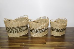 Bộ 3 giỏ OVAL lục bình hình thuyền